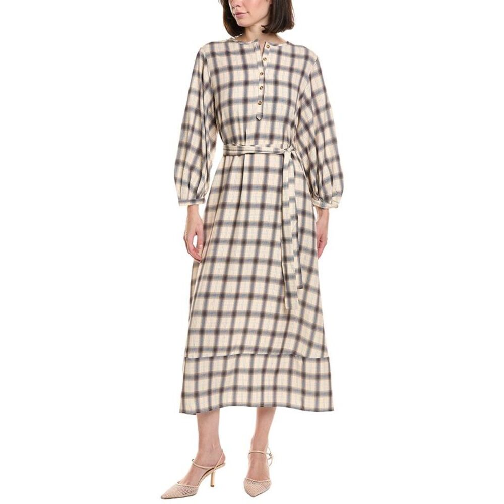 Hl Affair Womens  Long Sleeve Midi Dress